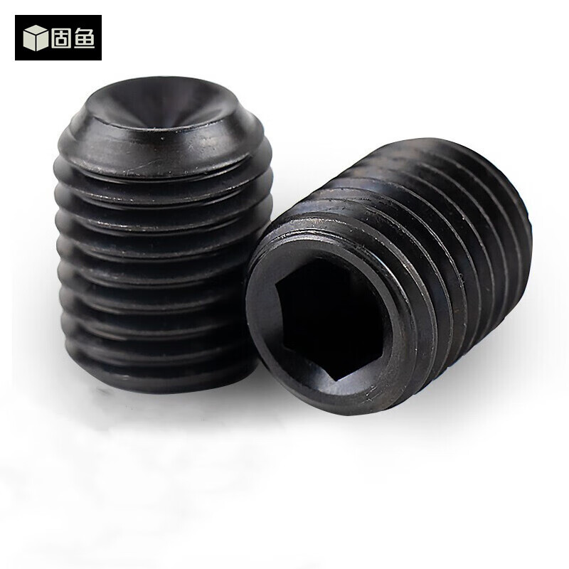 固鱼(guyu)内六角凹端紧定螺钉 发黑杯尾无头止付螺丝 m3×5(500个)