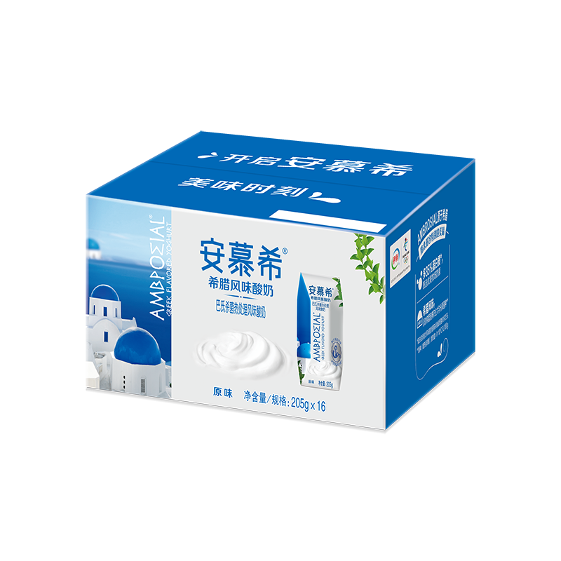 伊利 安慕希酸奶原味205g*16盒 常温酸奶 希腊风味早餐奶