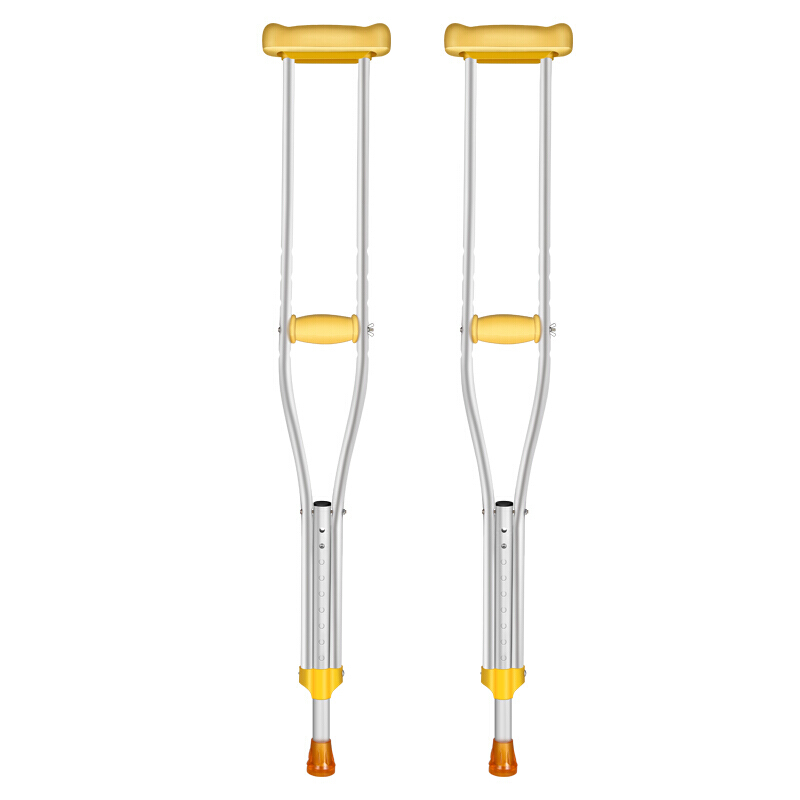 铝合金 不锈钢腋下拐杖儿童可调节加厚双拐助行器 铝合金小号一对