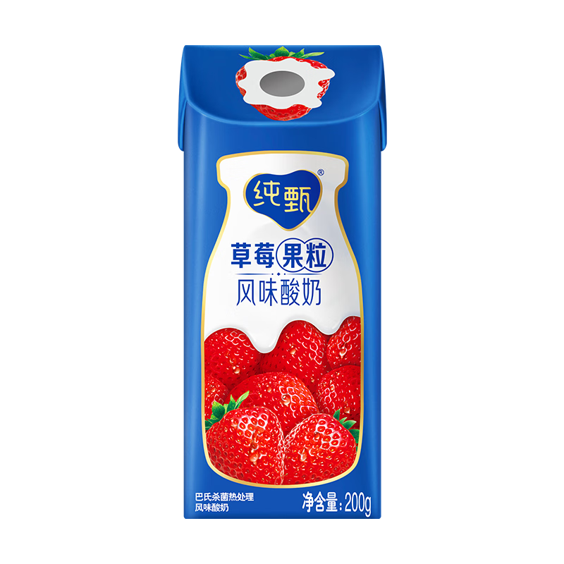 蒙牛纯甄草莓果粒常温酸奶200g×10日期是新鲜的吗？