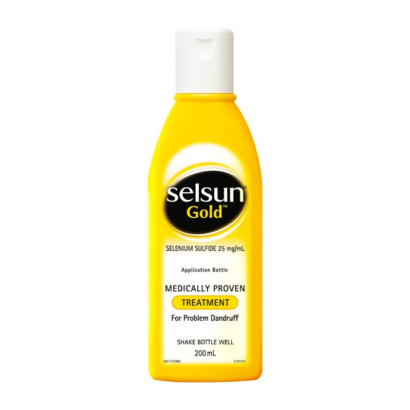 澳洲进口SELSUN Gold 去屑控油止痒洗发水男女洗头膏 200ML黄瓶 预售