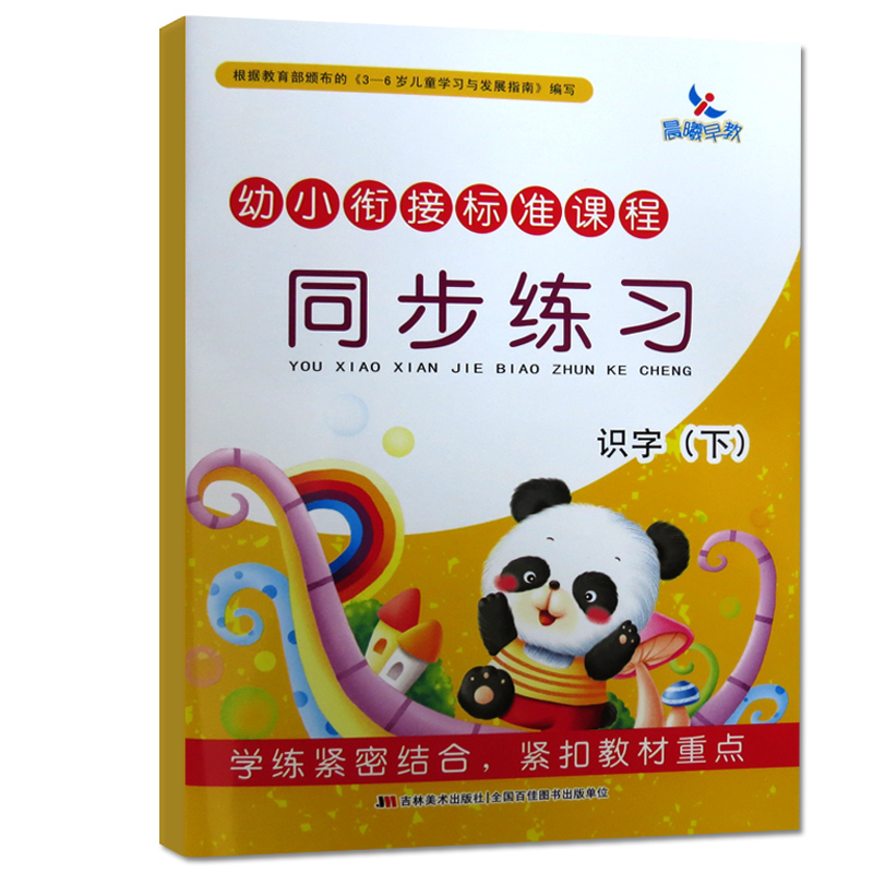 【现货速发】晨曦早教幼小衔接标准课程同步练习 识字下册 小学入学准备幼儿园学前教育 3-6-12岁一