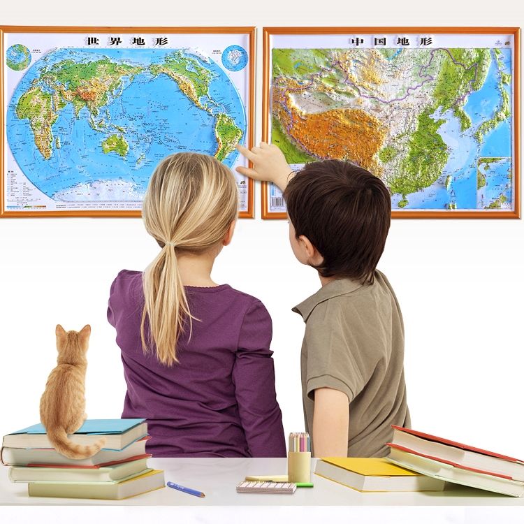 凹凸3d世界地图】地理地图世界大图学生和
