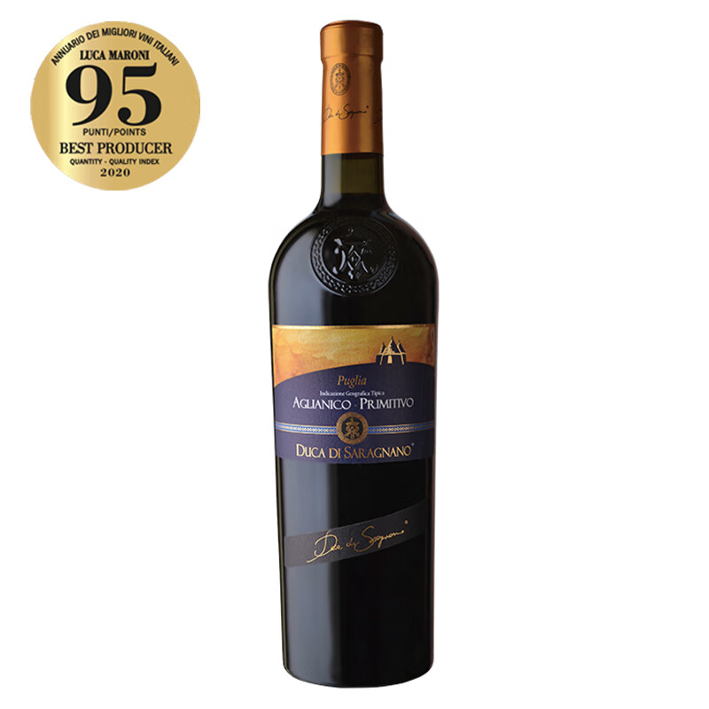 塞朗公爵普利亚干红葡萄酒aglianico  primitivo原瓶进口  750ml单支