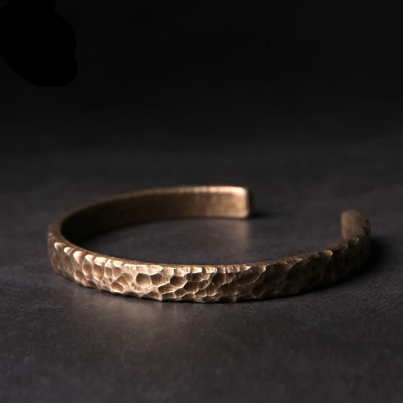 男生手镯 设计师复古首饰情侣 手工简约铜 个性金属手环女sn7340 男