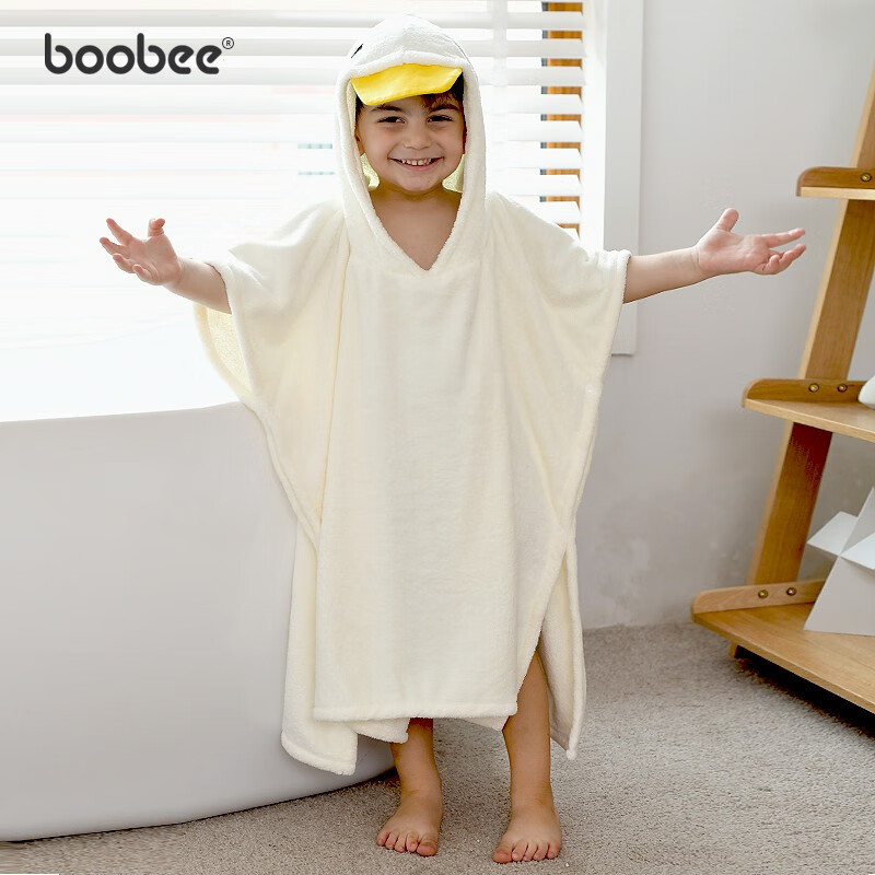 布比（Boo Bee）儿童浴巾超柔吸水睡袍新生宝宝速干浴袍男女童加厚斗篷带帽披风 布莱雅黄鸭【70*70cm】高性价比高么？