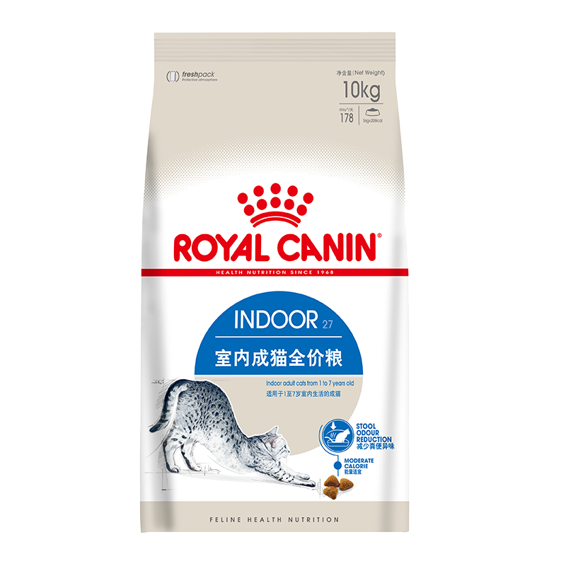 皇家皇家室内成猫粮 I27 通用粮 12月以上 10KG
