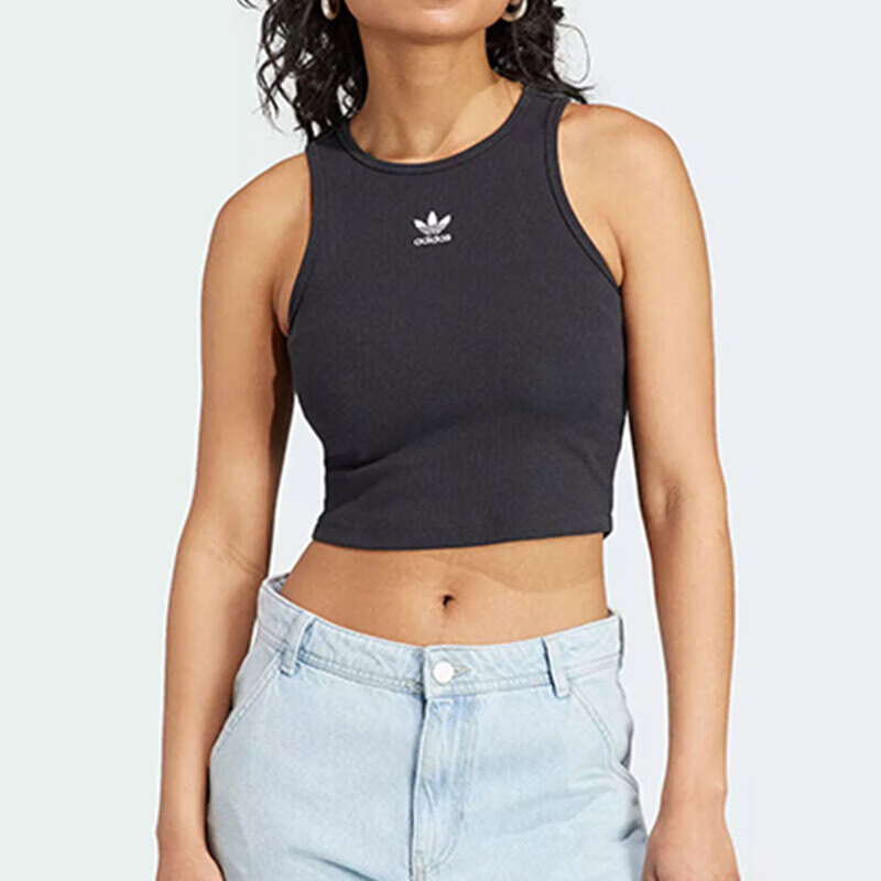 阿迪达斯 (adidas)三叶草背心女装秋冬季新款训练运动服时尚透气舒适