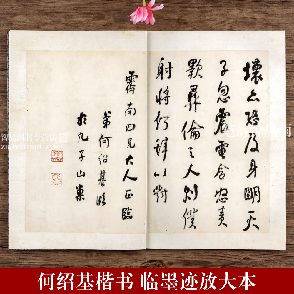 何绍基临争座位帖 毛笔软笔行草书法临摹字帖 清何绍基临墨迹放大本