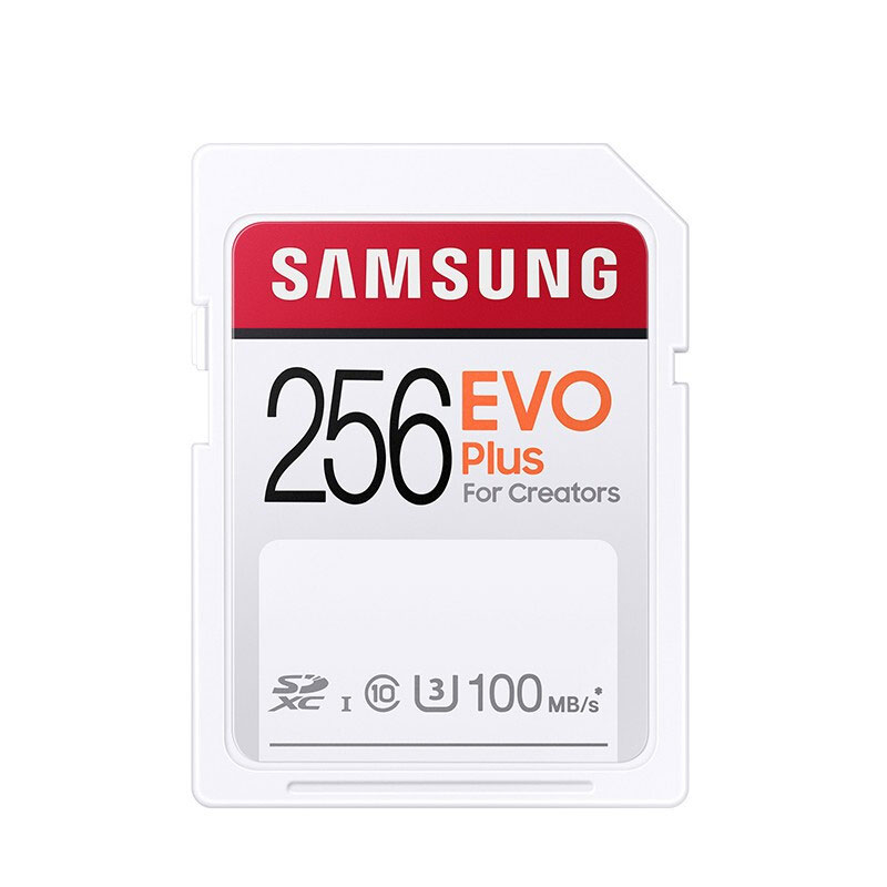 三星（SAMSUNG）256GB 高速SD存储卡 U3 C10 4K EVO Plus内存卡 全高清数码相机卡单反微单卡 读速100mb/s 