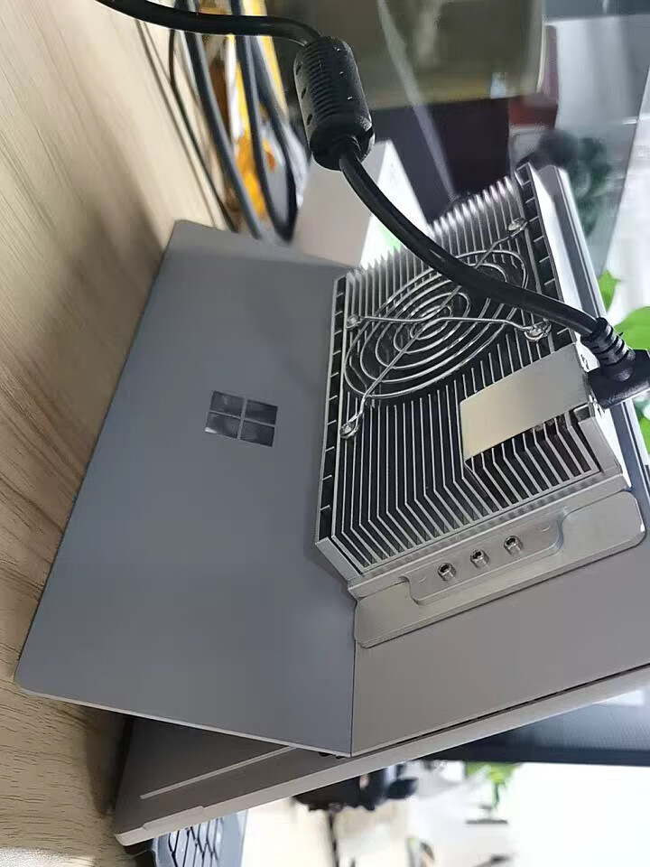 笔记本电脑散热器适用surface平板mbook游戏本半导体主动制冷风扇