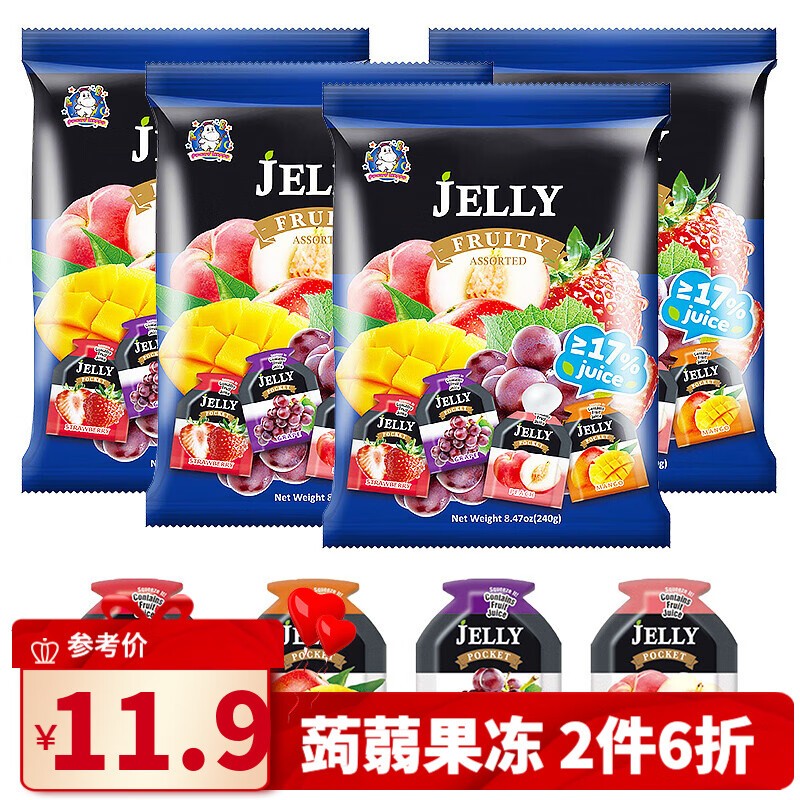 abc综合水果味果冻240g