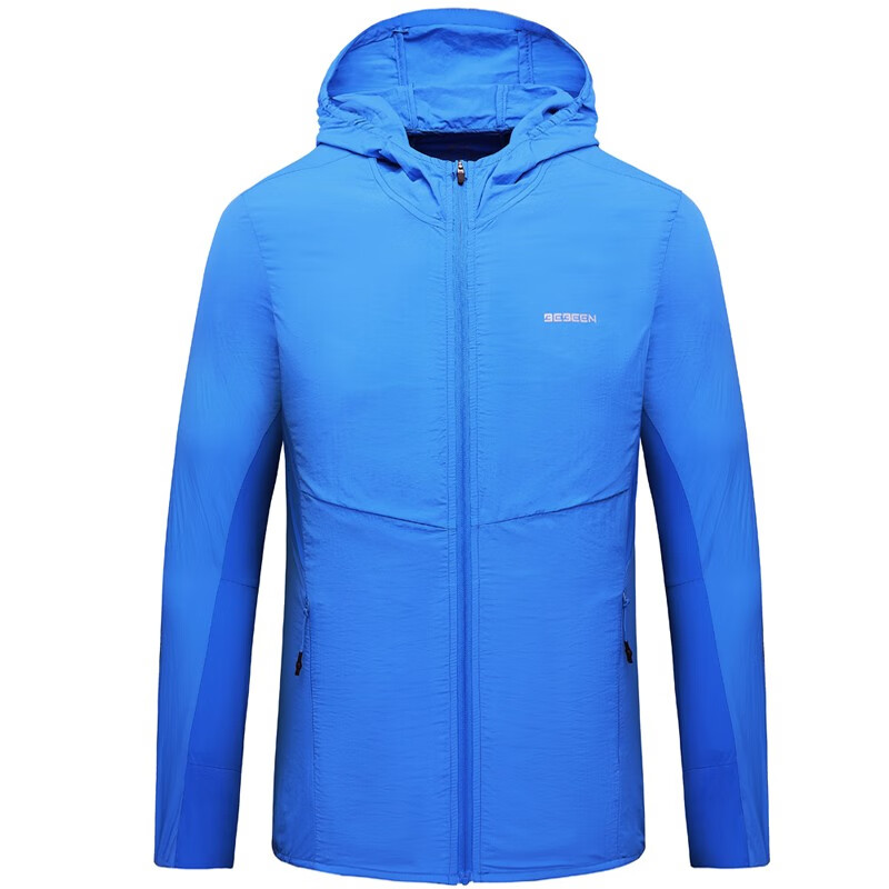 北壁（BeBeen） 马拉松运动皮肤衣户外跑步防晒衣UPF50+轻薄透气 天蓝色 XL