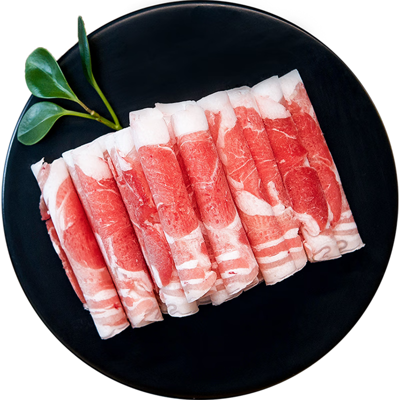 鲜京采 内蒙古原切羔羊肉卷1kg(250g*4包) 羊肉片生鲜 火锅食材