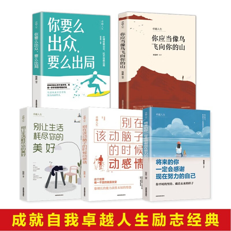 卓越人生全5册】你应当像鸟儿飞向你的山+你要么出众，要么出局+将来的你一定会感谢现在努力的书籍