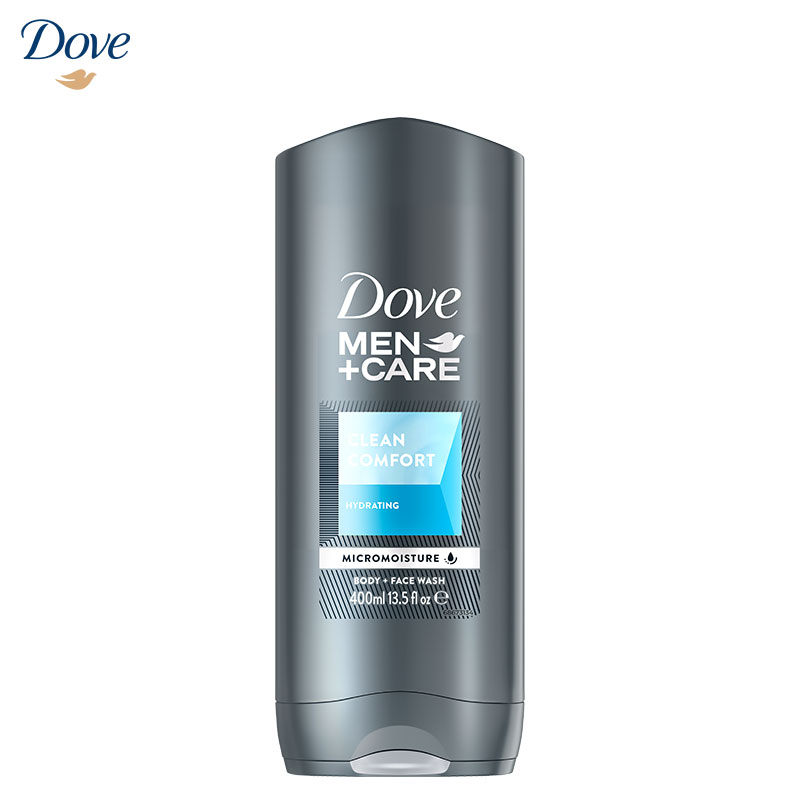 多芬（Dove）男士专用二合一沐浴露400ml 温和清洁 清爽沐浴洁面 持久留香