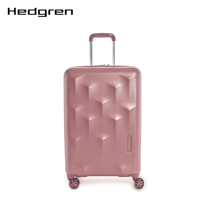 Hedgren海格林旅行箱密码拉杆箱男女登机拖运行李箱HEDG01 胭脂粉红510 20英寸