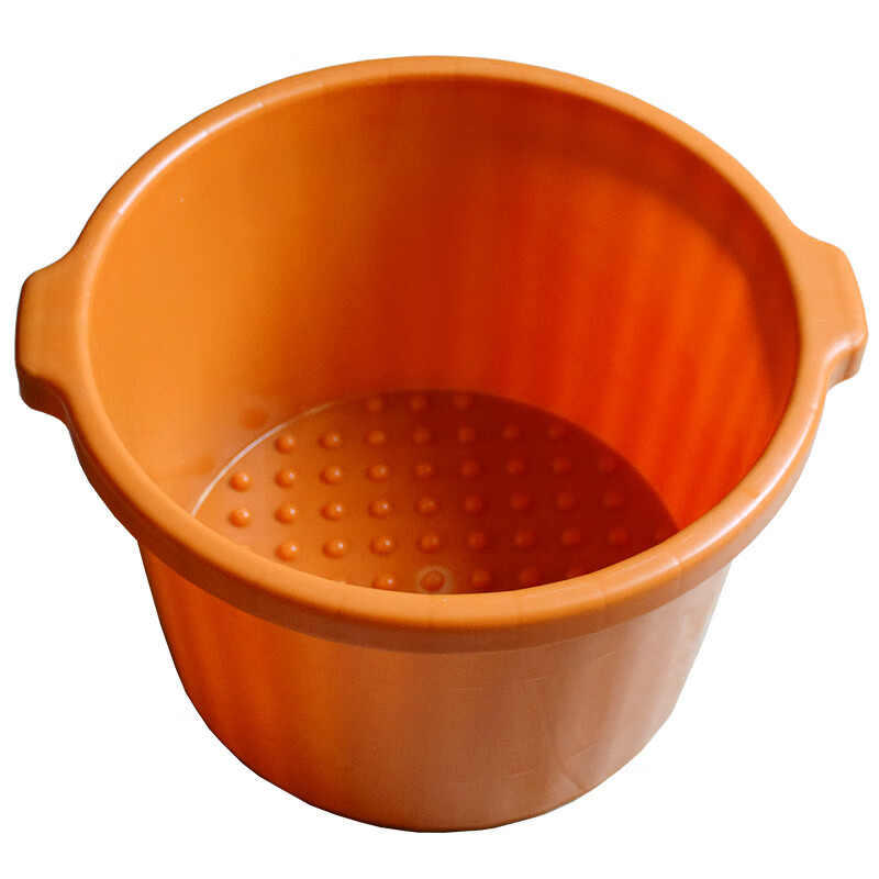 摔牛筋泡脚桶足浴店按摩桶家用神器美容院洗脚桶盆过小腿非木桶 红色