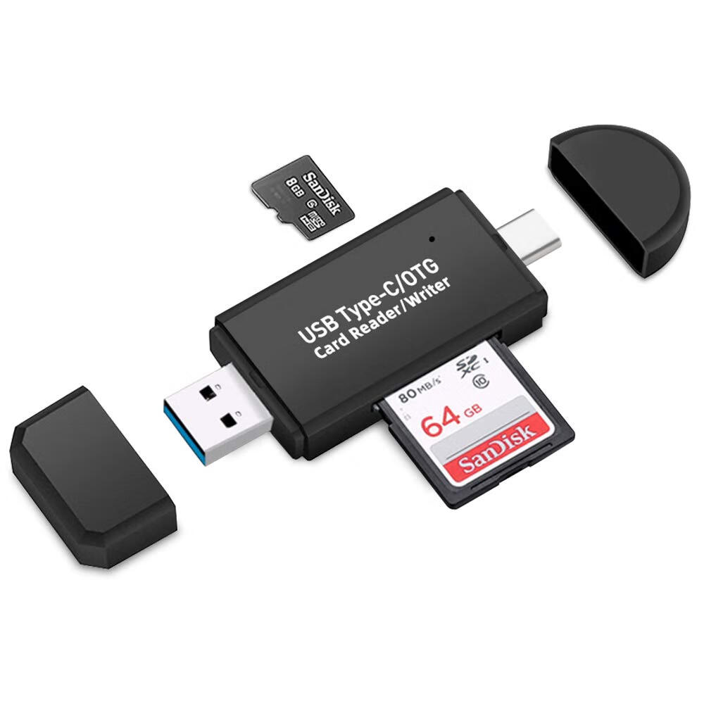 FLAGTOP 2合1高速卡读卡器 SD 3.0传输 支持SDXC/SDHC/SD/MMC/Micro SD