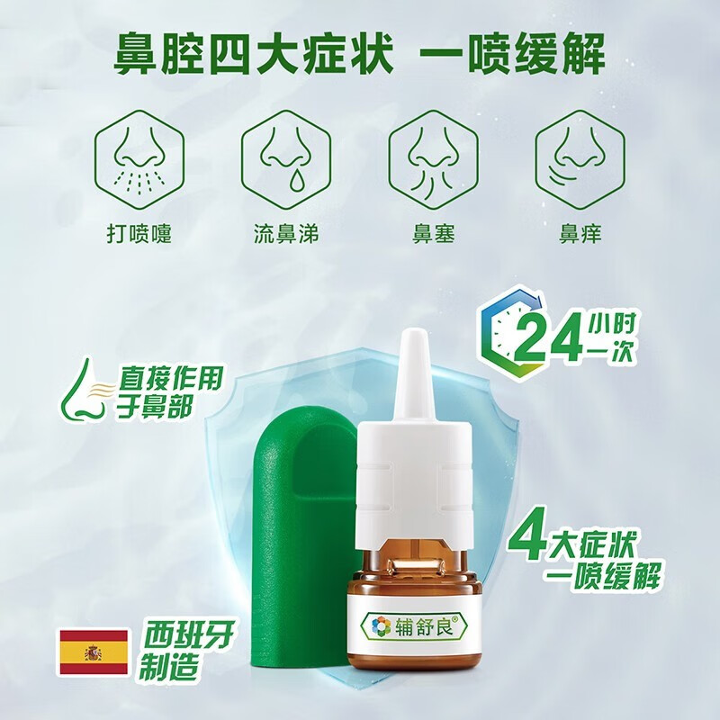 铺舒良舒辅喷剂喷鼻液丙酸氟替卡松鼻喷雾剂 鼻炎喷剂预防和治疗季节
