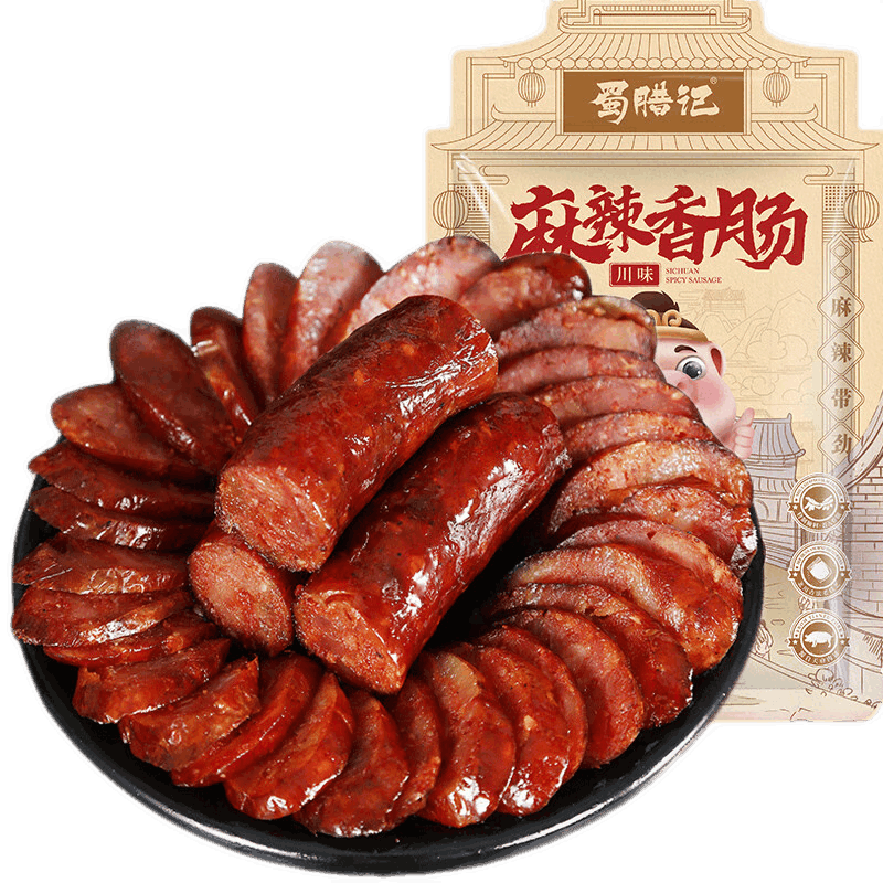 SHULAJI 蜀腊记 四川腊肠麻辣香肠熟食腊味川味美食 麻辣香肠400g