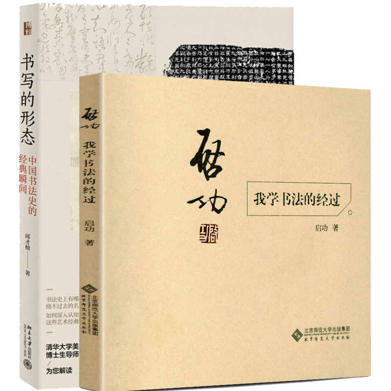 启功 我学书法的经过+书写的形态 中国书法史的经典瞬间 启功给你讲书法 2本