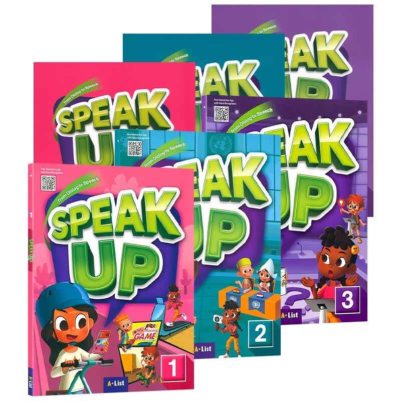 原版进口少儿英语口语技能专项练习提升教材Speak Up 1/2/3级套装Sepak Up Plus小学英语口语课程听力听说读写演讲辩论综合技能书 小学1-6年级推荐 Speak Up1-3