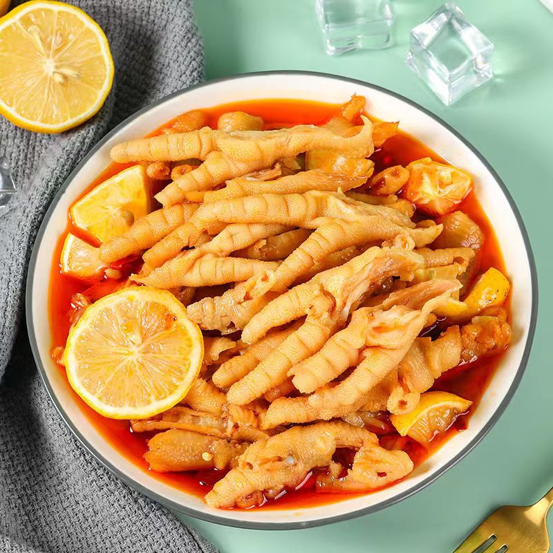 俏美味无骨鸡爪柠檬酸辣蒜香去脱骨鸡脚泡椒凤爪子即食零食 酸辣味