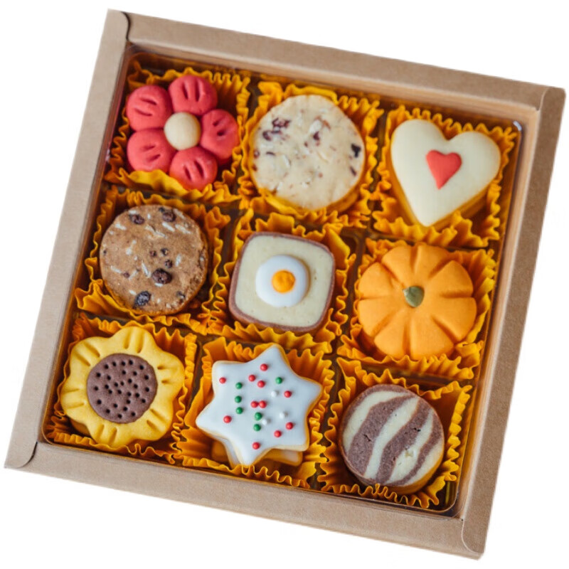 纳嘉新手工自制曲奇饼干礼盒高颜值伴手礼休闲网红零食生日礼物