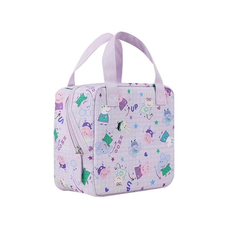 國(guó)譽(yù)(KOKUYO)小豬佩奇聯(lián)名系列小學(xué)生套裝手提袋多功能手拎包文具收納袋 紫色 1個(gè) WSG-KB7M01-2