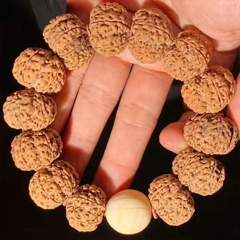 慕木阁正宗六瓣尼泊尔大金刚菩提子手串满肉原籽佛珠男女文玩 mg186 【玩家级】满肉蜜蜡款(21毫米) 【六瓣】