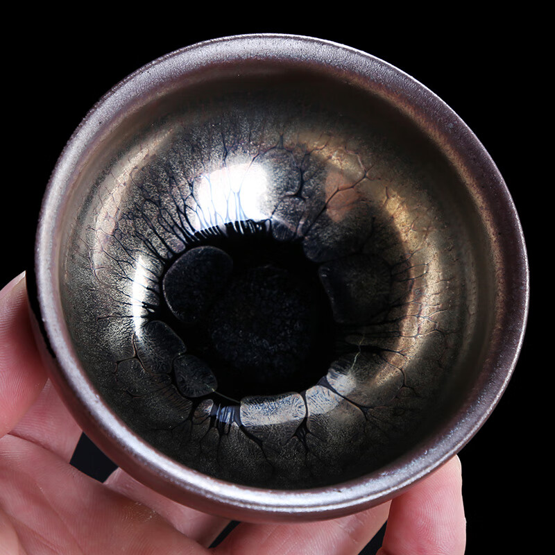 茶杯 建盏茶碗品茗杯窑变釉兔毫陶瓷杯曜变天目杯金盏功夫 器型一