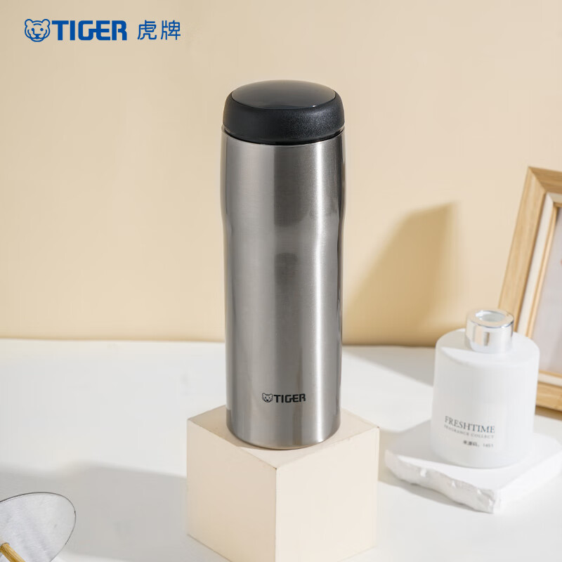 虎牌（TIGER）不锈钢保温杯原装进口男女水杯MJA-B048-XCT不锈钢色480ML
