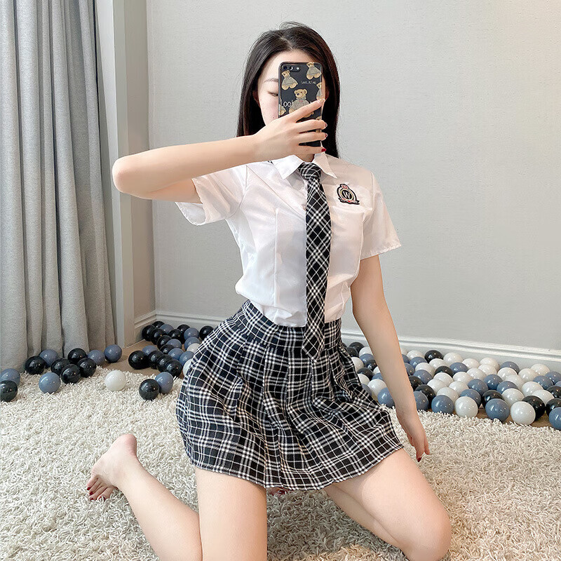 学生可插入性感女生内衣开档日韩校园风情侣免脱约会方便 图片套装