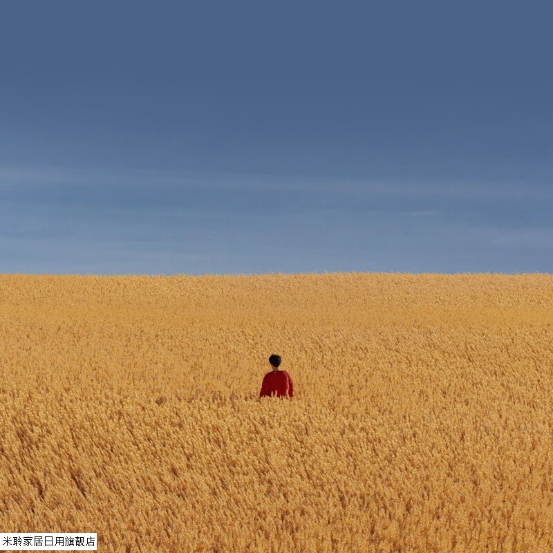 米聆手绘油画治愈系原创人物风景玄关客厅装饰画小清新卧室儿童房挂画