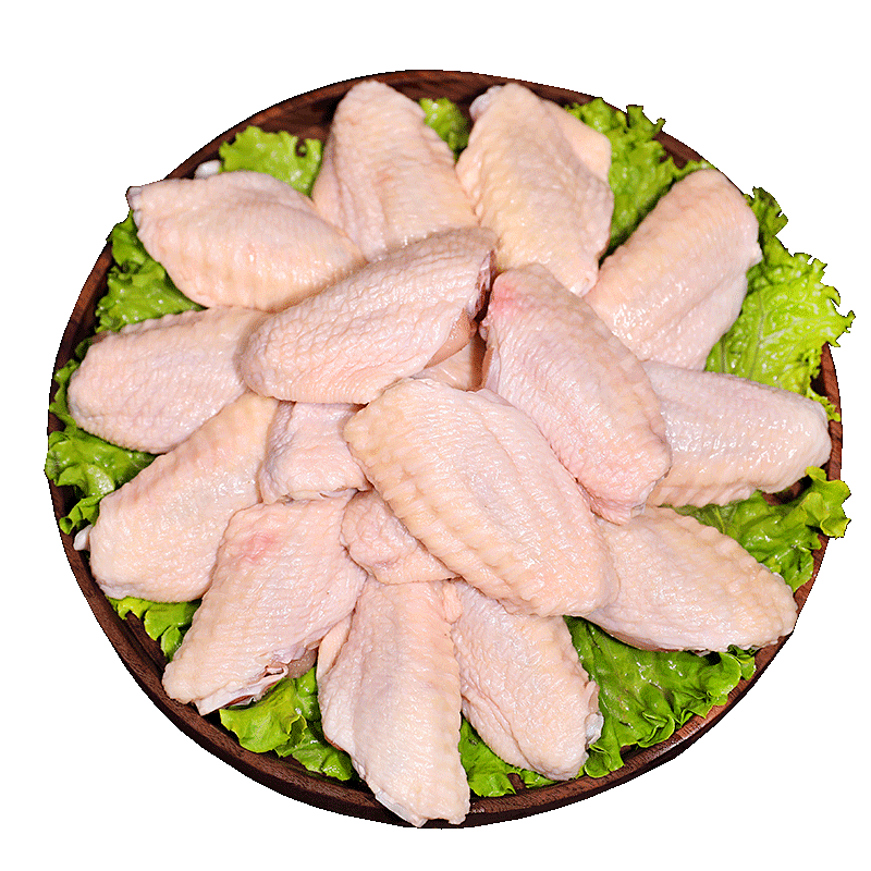 虎钢馋大号新鲜鸡翅中1000克冷冻生鸡肉翅生鲜奥尔良鸡翅膀烧烤食材