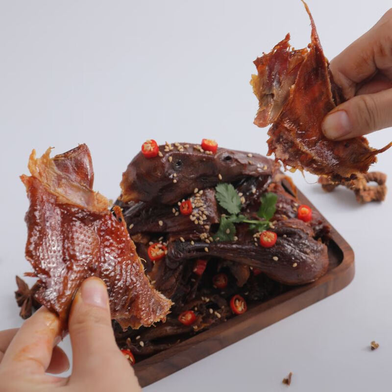 匠丫鲜生炭烤手撕酱板鸭辣酱鸭正宗肉干肉脯湖南常德风味特产零食端午礼盒 电烤:甜辣味 300g