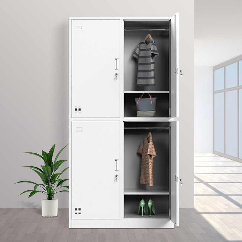 铁豹4门更衣室柜子铁皮柜四门员工柜工厂储物柜带锁1800*900*420mm