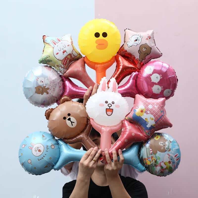 运动会加油助威棒棒儿童卡通地推活动line熊兔鸭手持棒商场超市促