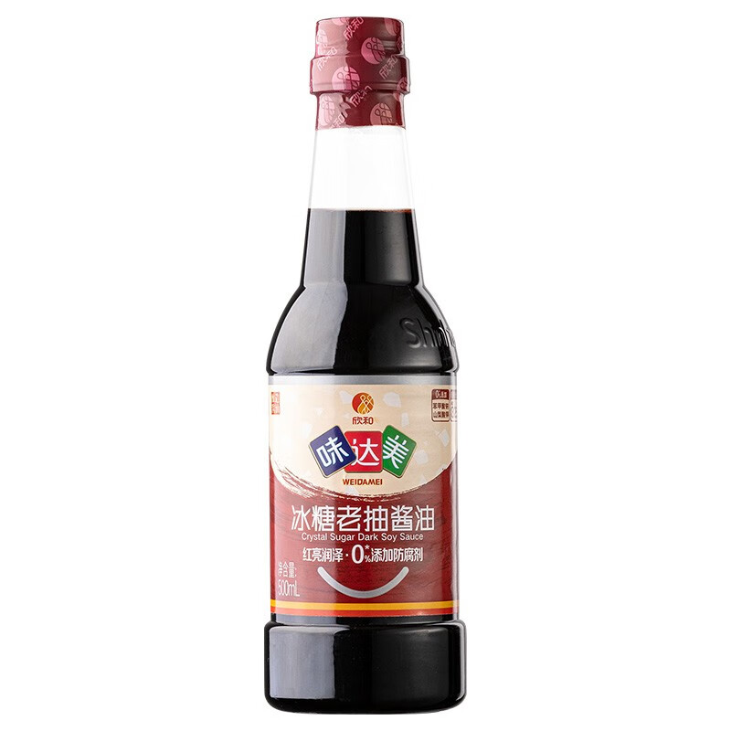 欣和 味达美 冰糖老抽500ml 上色酱油炖肉烧排骨 添加冰糖