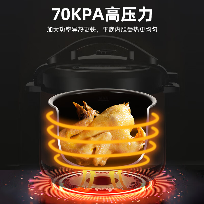 半球（PESKOE）电压力锅家用预约智能多功能高压锅全自动煲汤煮饭电饭煲 4升 单胆（适用1-4人） 4L 半球电压力锅