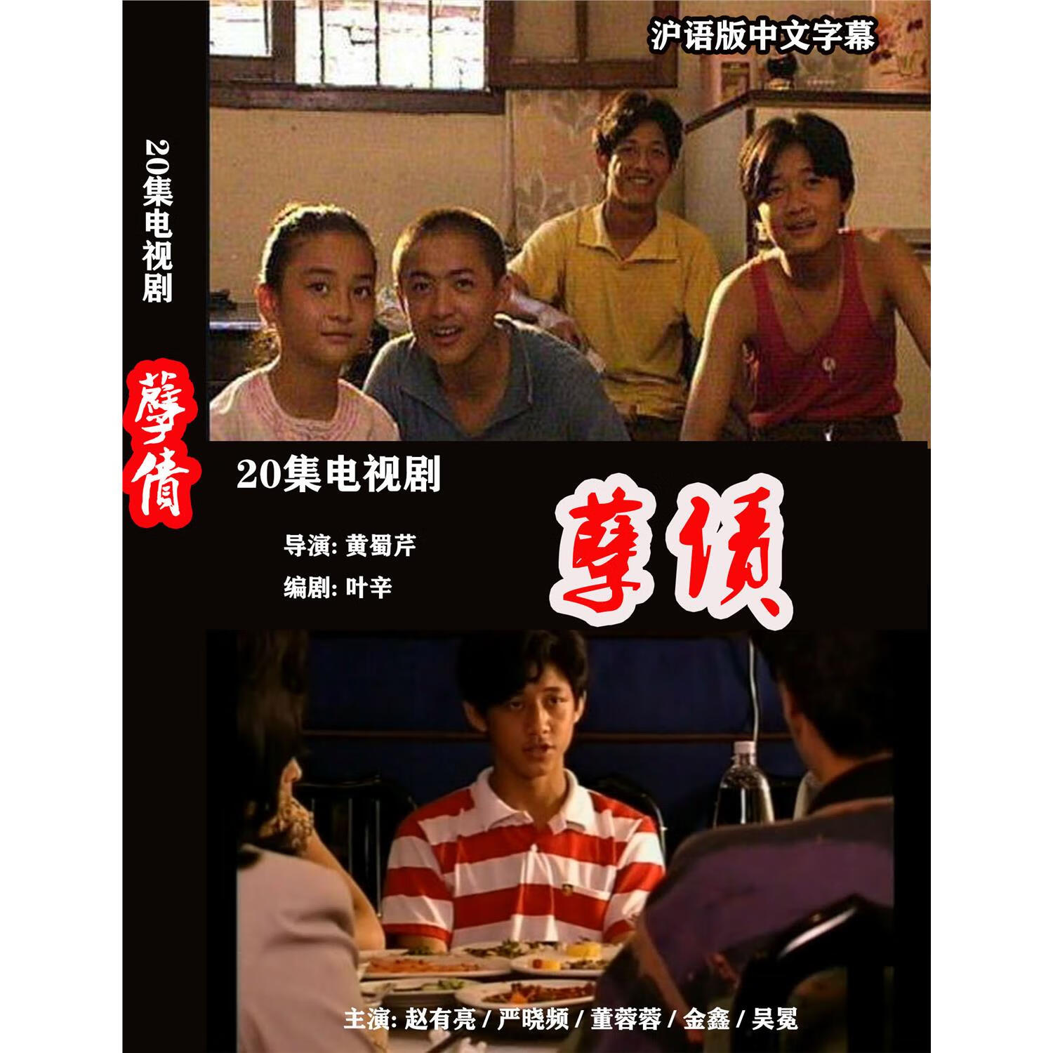 20集经典电视剧 孽债dvd光盘清晰版 沪语中字  赵有亮 严晓频 5碟