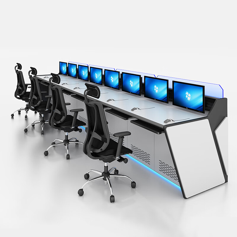 吴汉匠家具 控制台定制数据指挥中心监控台多联电网安防操作台弧形