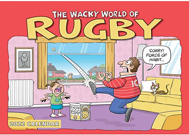 预订wacky world of rugby a4 calendar 2022