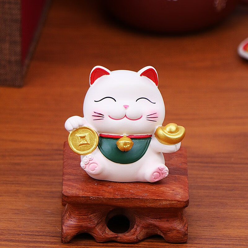 招财猫办公室桌面小摆件网红汽车中控台车载车内装饰用品 一夜暴富猫