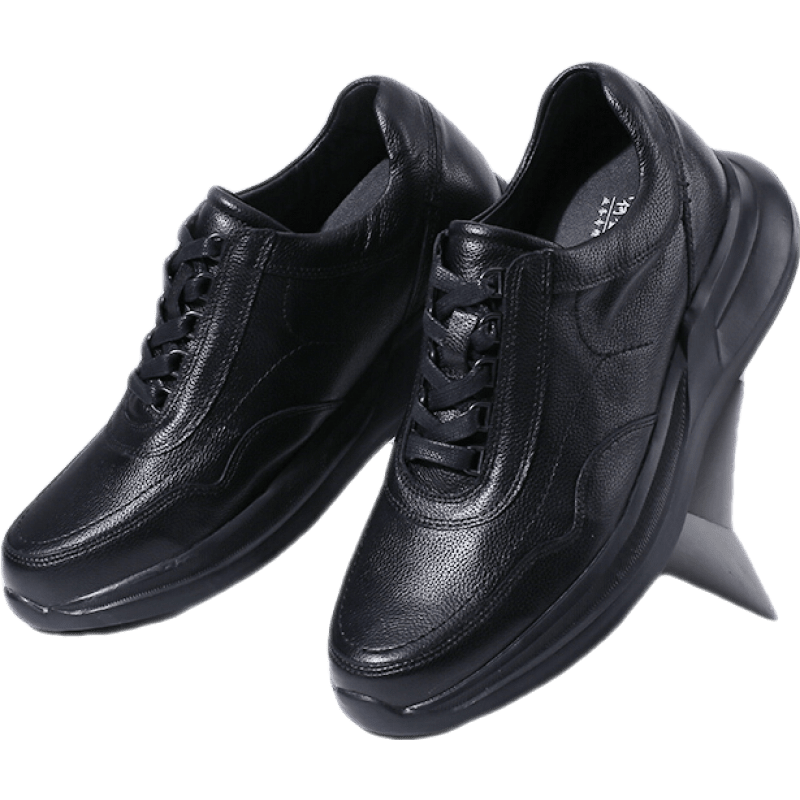 何金昌內(nèi)增高男鞋8CM男士日常休閑軟牛皮鞋輕便隱形內(nèi)增高鞋男式增高鞋 H1C130Z0511D黑色 37 標(biāo)準(zhǔn)皮鞋尺碼