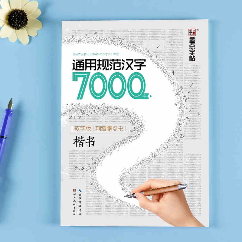 荆霄鹏楷书7000字通用规范汉字 教学版 楷书入门硬笔书法教程钢笔字帖 初学临摹正楷练字帖 墨点字帖