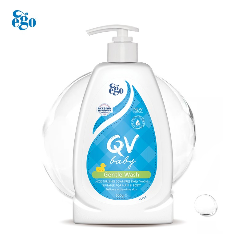 意高（Ego QV）婴儿洗护二合一 500g（洗发水+沐浴露）宝宝儿童 温和低沫孕妇可用 澳洲进口