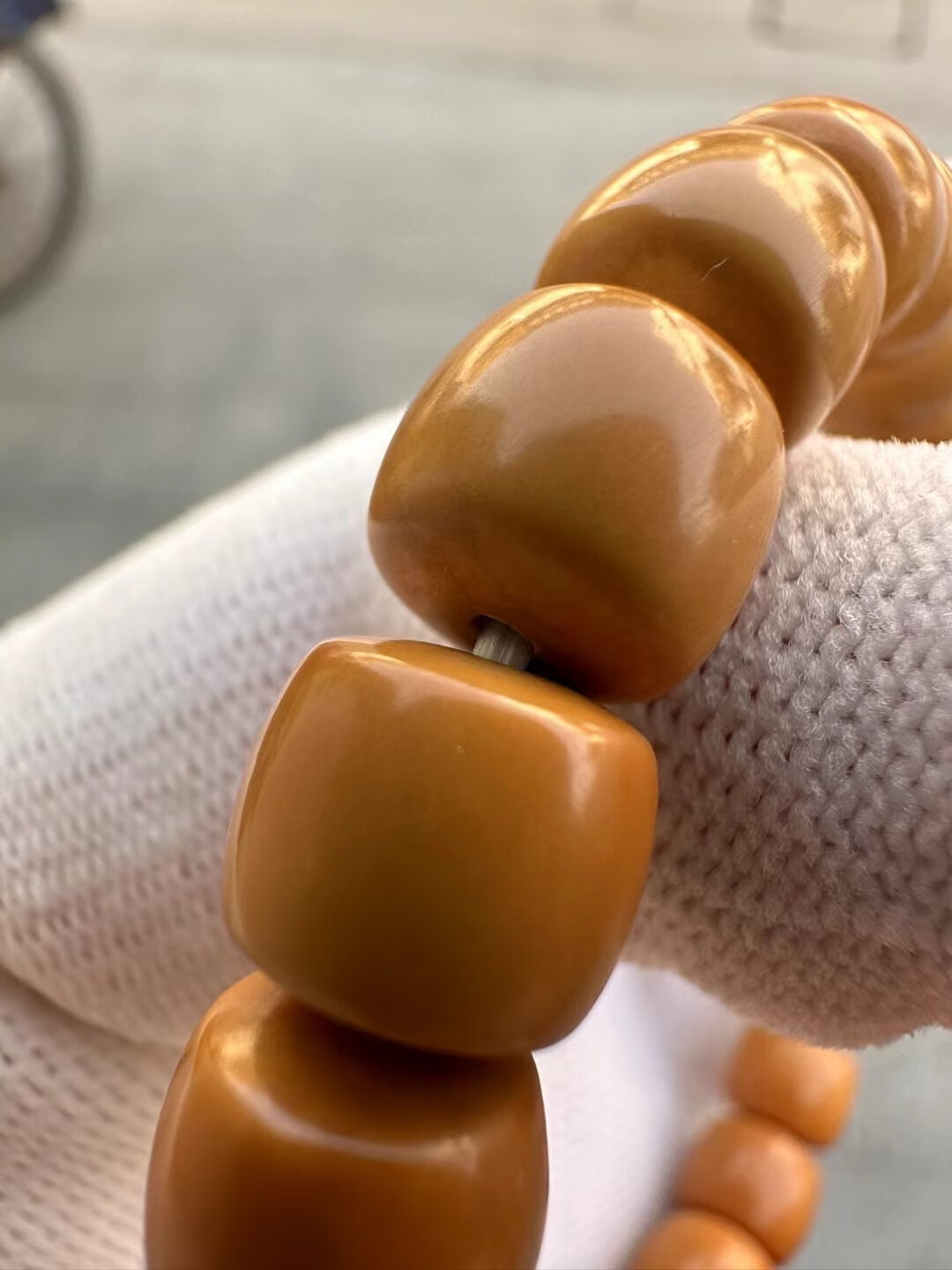 85表面无白直切橄榄核手串直切核尖单圈文玩男女手串 08精品清水核