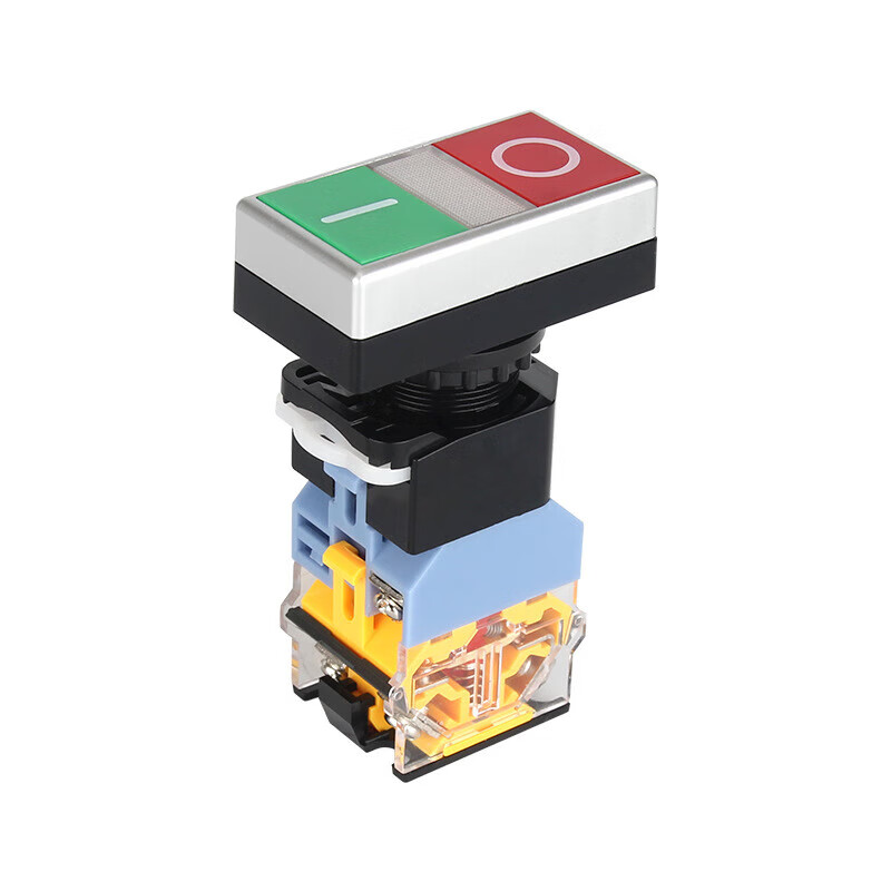 双位按钮带灯自复位双键双位启动停止双联按钮两位开关 不带灯